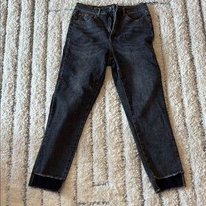 Tribal Charcoal Cropped Jeans